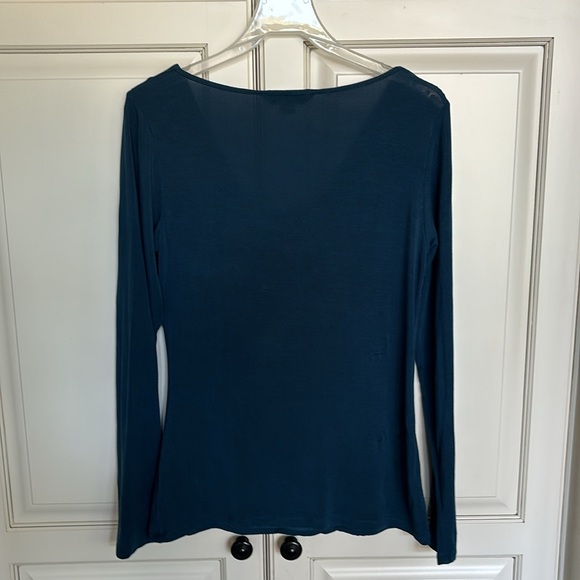 Pendleton dark teal scoop neck long sleeve tee - Picture 6 of 8